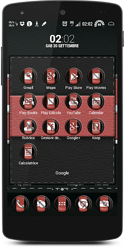 【免費個人化App】Leather Black & Red Theme-APP點子