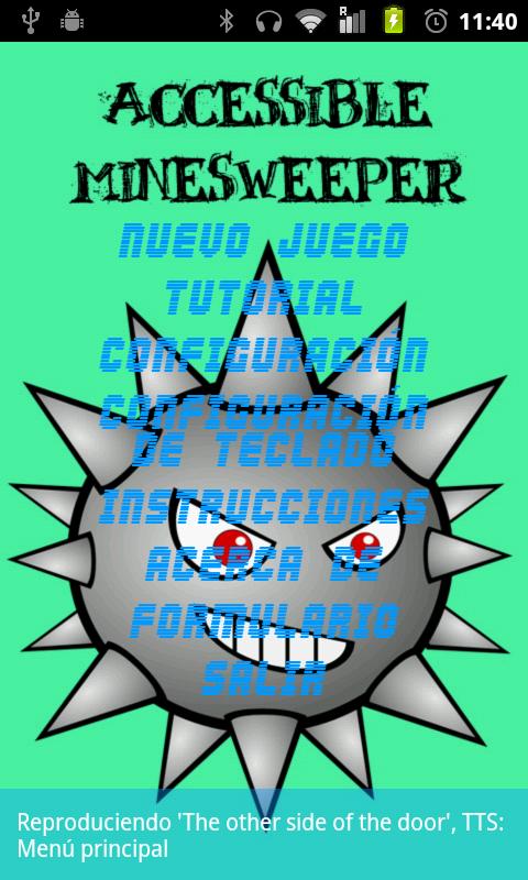 Eyes-free Minesweeper (BFG) Screen 2