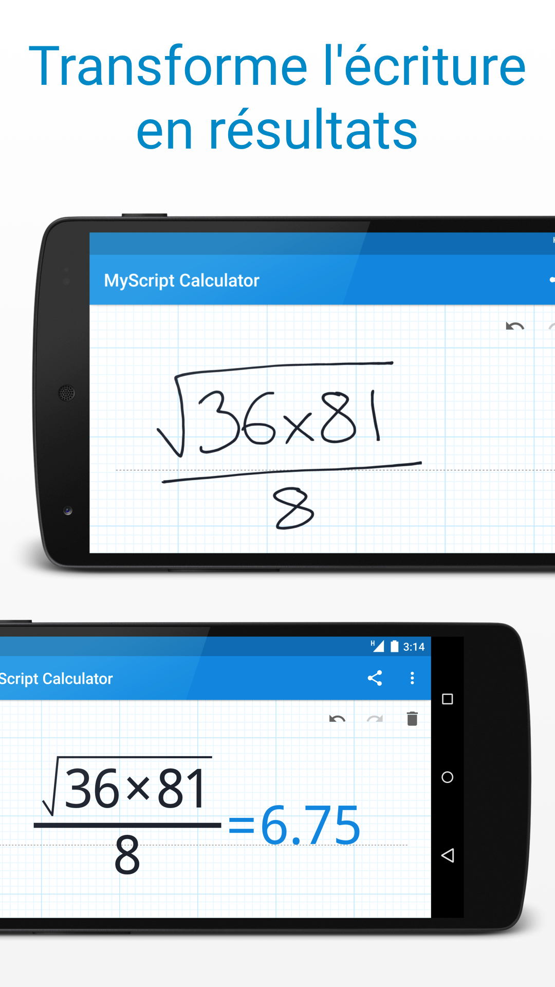 Android application MyScript Calculator screenshort