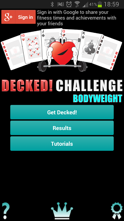 Android application Decked! Challenge (Bodyweight) screenshort