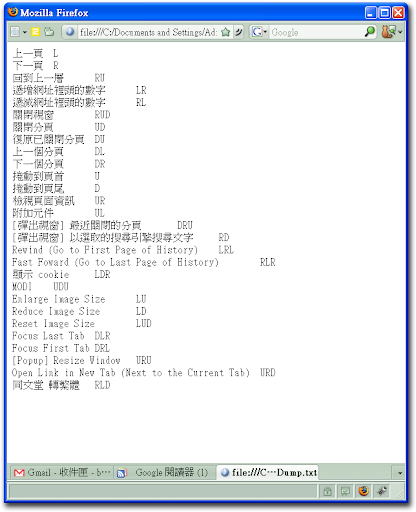 沒穿方服 Bookmarklet 匯出firegestures 手勢對應設定 沒穿方服 Bookmarklet 匯出firegestures 手勢對應設定