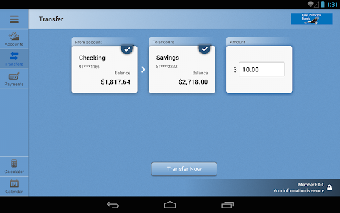 First National Bank Walker Tab Screenshots 3