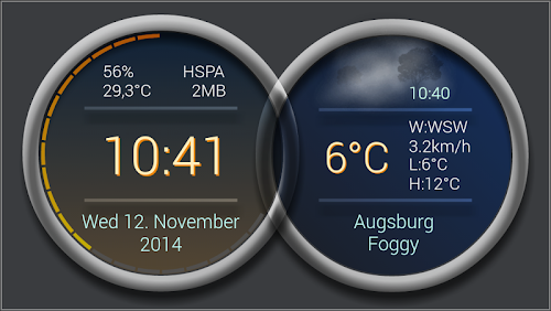 Android application Zooper Widget ChromeDoubles screenshort