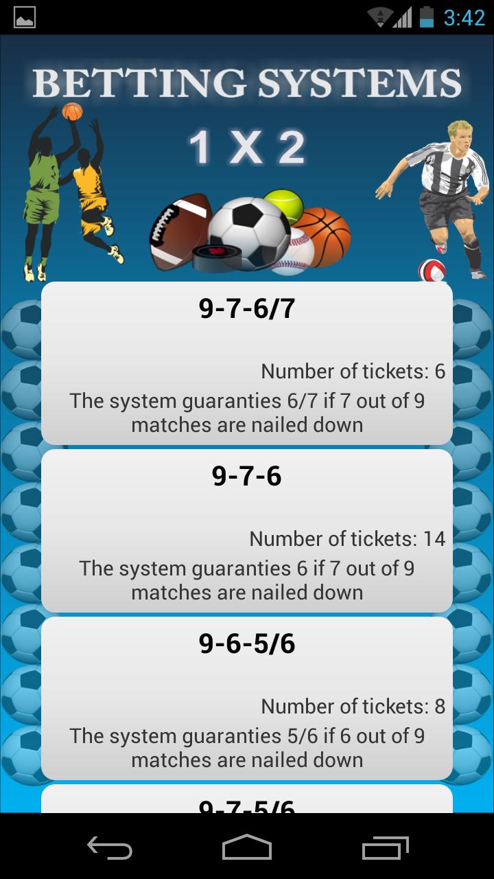 Betting Systems Screen 3
