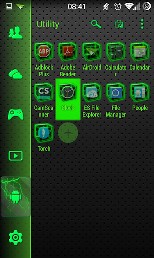 【免費個人化App】SL Green Thunder Theme-APP點子