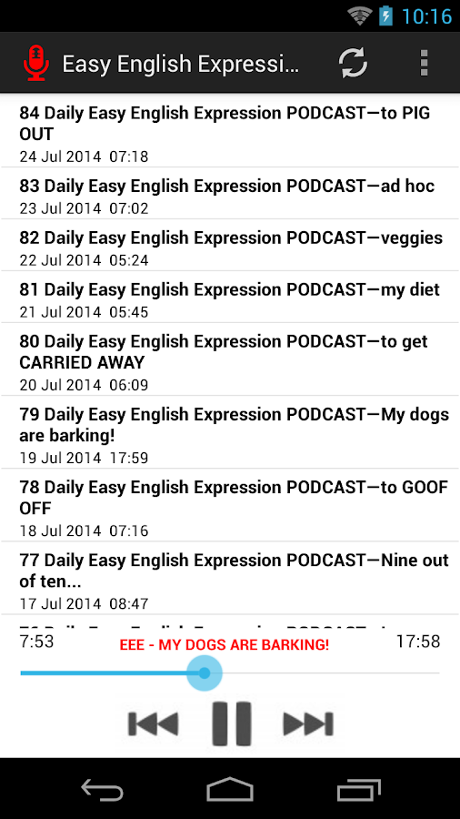 Let's Master English 팟 캐스트 - screenshot