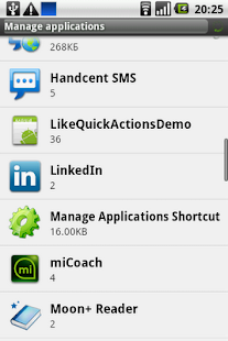 Manage Applications Shortcut - screenshot thumbnail