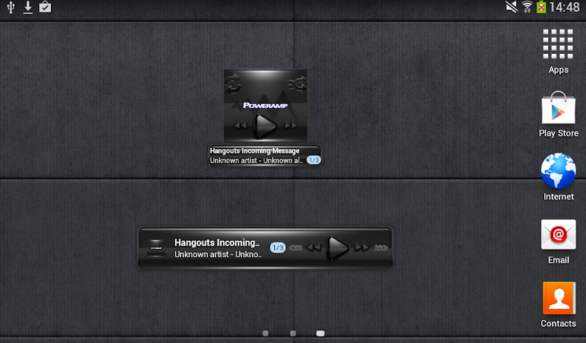 Poweramp widget - BLACK Silver Screen 2