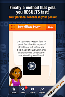 Android application Learn Brazilian Portuguese screenshot