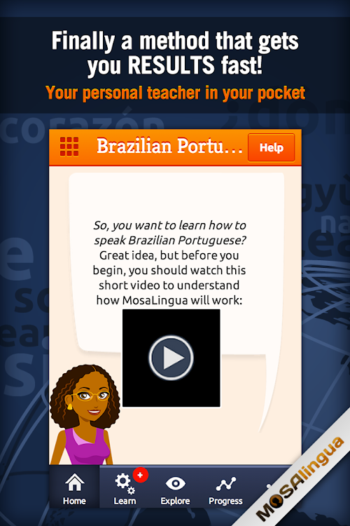Android application Learn Brazilian Portuguese screenshort
