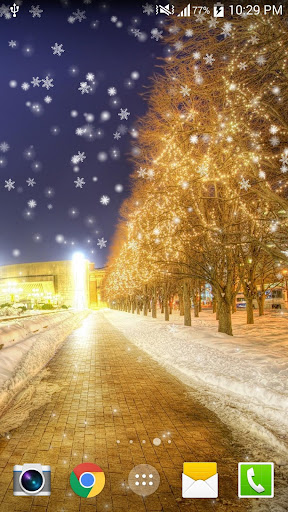 Snow Night Live Wallpaper HD