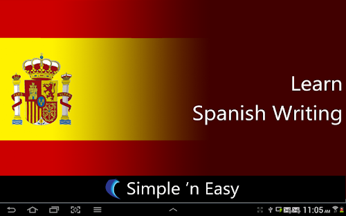 Android application Learn Spanish Writing screenshort