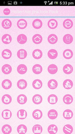 【免費個人化App】Holler! hot pnk Icon Pack-APP點子