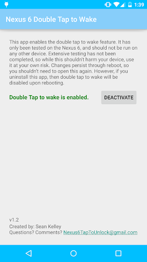 Nexus 6 Double Tap to Wake