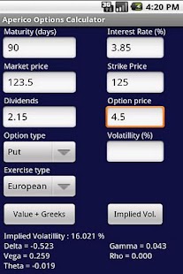 How to download Aperico Option Calculator Free patch 1.0 apk for bluestacks