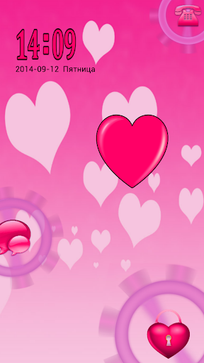 Pink Heart Theme for Go Locker