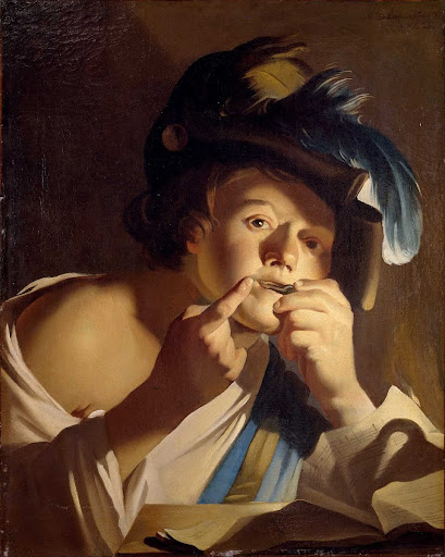 Young man with jew's harp