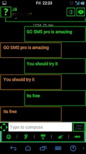 Go SMS Pro NeonPremium  Theme Screenshots 1