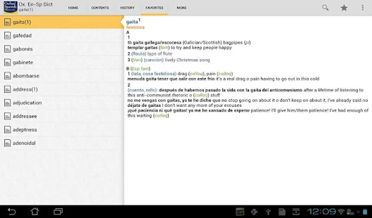 Oxford Spanish Dictionary - screenshot thumbnail