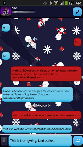 GO SMS - Snowman