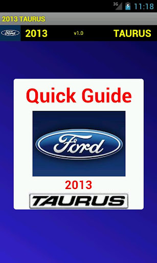 Quick Guide 2013 Ford Taurus
