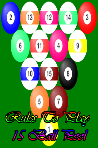Rules to play 15 Ball Pool