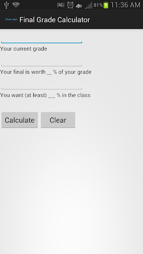 Final Grade Calculator