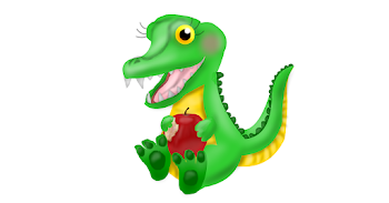 Adorable Alligator Eats an Apple