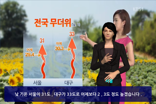 KBS weather forecast with sign