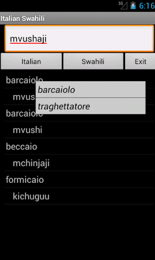 Italian Swahili Dictionary