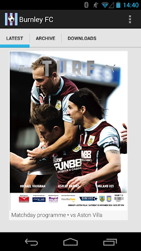 Burnley FC matchday programmes