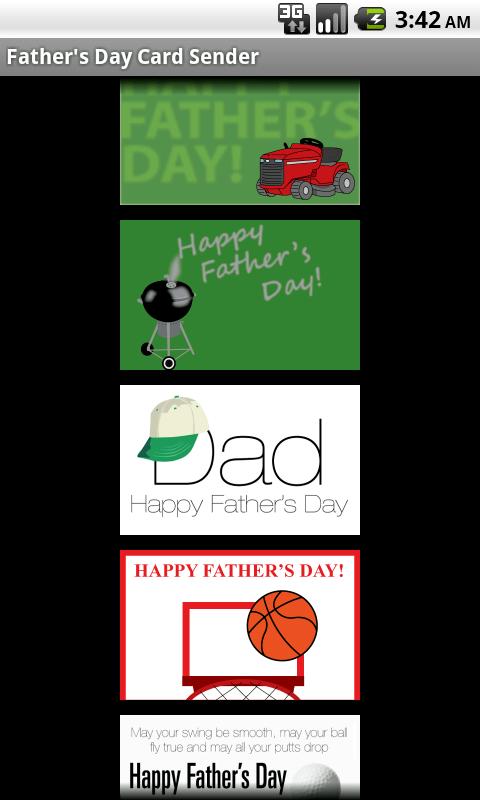 Fathers Day Card Sender Screen 3