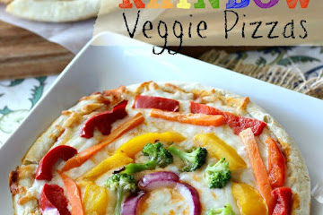 Rainbow Veggie Pizzas