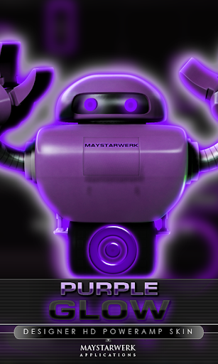 poweramp skin glow purple