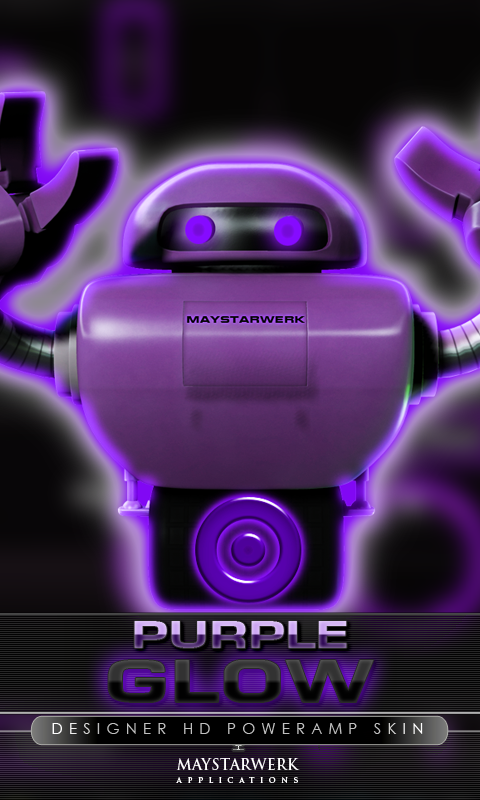 poweramp skin glow purple Screen 1