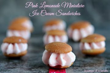 Pink Lemonade Miniature Ice Cream Sandwiches