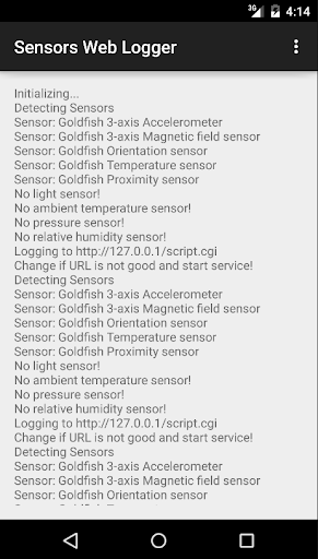 Sensors Web Logger