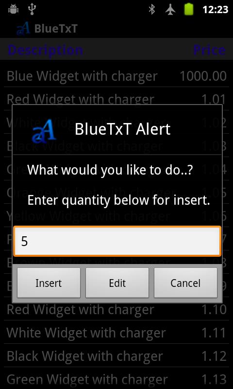 BlueTxT - Text Printer Screen 3