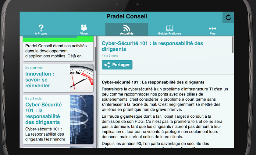 Pradel Conseil Screen 3