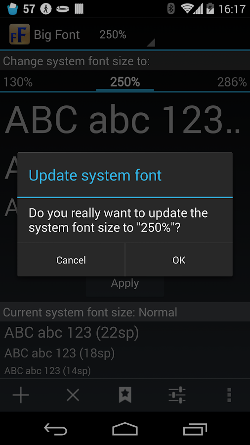 Big Font (yazı boyutunu) - screenshot