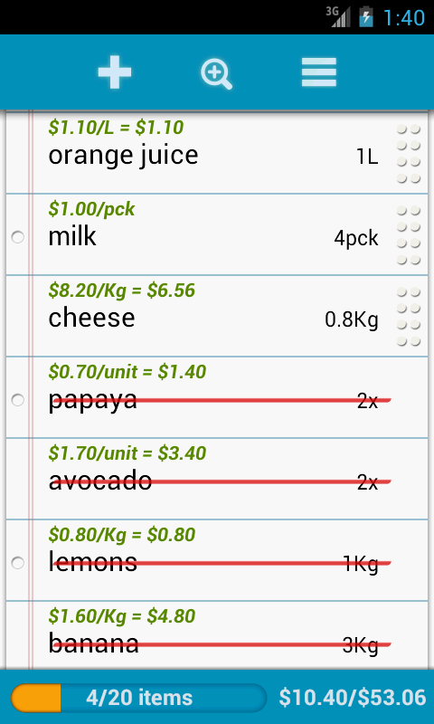 Grocery List Pro Screen 3
