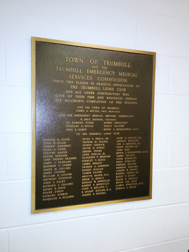 Trumbull EMS - Lions Club Commemoration