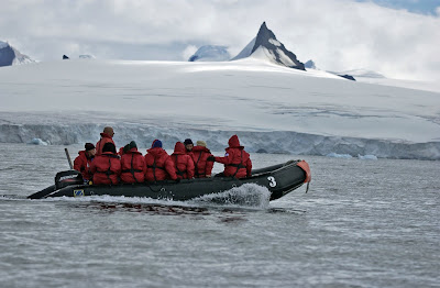 That rocky point sticking up is called a nunatuk.