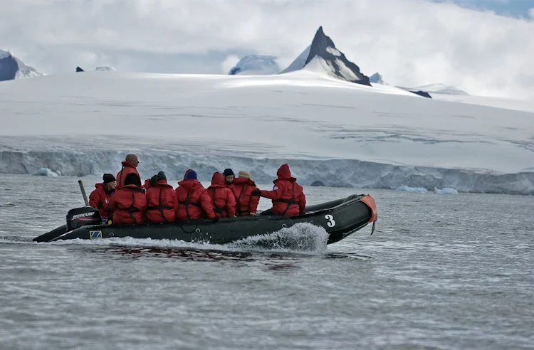 That rocky point sticking up is called a nunatuk.