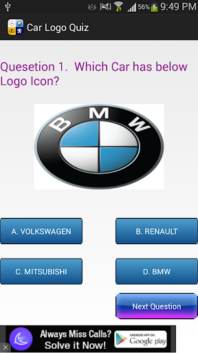 Car Logo Guess Quiz