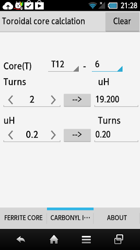 Toroidal core calculation