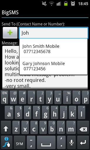 how to send long sms on android