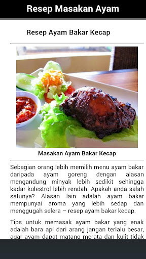 Resep Masakan Ayam Lengkap