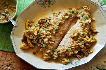 Slow-Roasted Fish With Mustard and Dill