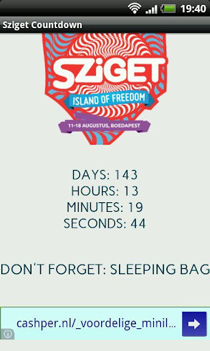 Sziget 2014 Countdown